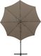 vidaXL Wiszący parasol z lampkami LED i słupkiem, kolor taupe, 300 cm 7