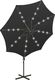 vidaXL Wiszący parasol z lampkami LED i słupkiem, czarny, 300 cm 5