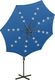 vidaXL Wiszący parasol z lampkami LED i słupkiem, lazurowy, 300 cm 6