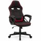 Fotel SENSE7 Knight materiałowy czarno-czerwony 1