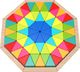 Tooky Toy TOOKY TOY Puzzle Ośmiokątne Drewniana Mozaika Edukacyjna (73el.) 2