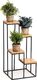 HowHomely Kwietnik stojący KASKADA 70 cm Dąb Lancelot LOFT 1
