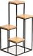HowHomely Kwietnik stojący KASKADA 70 cm Dąb Lancelot LOFT 2