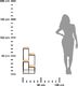 HowHomely Kwietnik stojący KASKADA 70 cm Dąb Lancelot LOFT 3