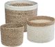 H&S Decoration Komplet 3 białych koszy jutowych 1