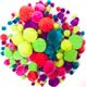 DP Craft Pompony akrylowe DPCRAFT mix neon 156szt. Dalprint 1