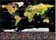 Iso Trade Mapa świata - zdrapka z flagami + akcesoria 1