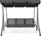 Beliani Huśtawka ogrodowa czarna BOGART 3