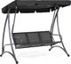 Beliani Huśtawka ogrodowa czarna BOGART 4