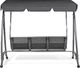 Beliani Huśtawka ogrodowa czarna BOGART 6