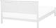 Beliani Łóżko drewniane 140 x 200 cm białe OLIVET 4