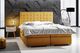 LAVERTO Łóżko kontynentalne REZEN 180x200 bordowe velvet z pojemnikiem 5