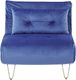 Beliani Sofa welurowa rozkładana granatowa VESTFOLD 1