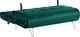 Shumee Sofa welurowa rozkładana 2-osobowa ciemnozielona VESTFOLD 6