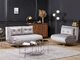 Shumee Sofa welurowa rozkładana szara VESTFOLD 2