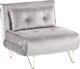 Shumee Sofa welurowa rozkładana szara VESTFOLD 3