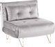 Shumee Sofa welurowa rozkładana szara VESTFOLD 4
