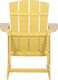 Shumee Krzesło ogrodowe z podnóżkiem żółte ADIRONDACK 5