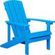 Shumee Krzesło ogrodowe z podnóżkiem niebieskie ADIRONDACK 2
