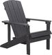 Shumee Krzesło ogrodowe z podnóżkiem ciemnoszare ADIRONDACK 2