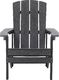 Shumee Krzesło ogrodowe z podnóżkiem ciemnoszare ADIRONDACK 3