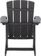 Shumee Krzesło ogrodowe z podnóżkiem ciemnoszare ADIRONDACK 5