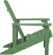 Shumee Krzesło ogrodowe z podnóżkiem zielone ADIRONDACK 4