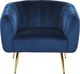 Shumee Fotel welurowy niebieski LACONIA 2
