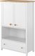 Selsey SELSEY Komoda z szufladą Azmidi 131 cm biała - dąb nash 1
