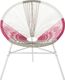 Shumee Zestaw 2 krzeseł rattanowych biało-beżowo-różowy ACAPULCO 2