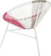Shumee Zestaw 2 krzeseł rattanowych biało-beżowo-różowy ACAPULCO 4