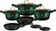 Berlinger Haus Garnki Tytanowe Berlinger Haus 10 Elem. Bh-6065 Emerald! 1