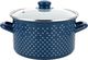 Emalia Pleszew Garnek emaliowany na indukcję Emalia Polska Pleszew Retro 22 cm 5,3 l granatowy 1
