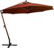 vidaXL Parasol ogrodowy na jodłowym słupku, terakota, 3,5x2,9 m 3
