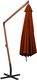 vidaXL Parasol ogrodowy na jodłowym słupku, terakota, 3,5x2,9 m 5
