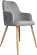 Atos Zestaw krzeseł WEZERA VELVET 2 szt szare/dąb 2