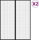 vidaXL Moskitiera na drzwi z magnesami, 2 szt., czarna, 230x160 cm 2