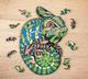 EcoWoodArt EWA Drewniane Puzzle 3D Klocki Układanka Kameleon 2