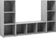 vidaXL Szafki TV, 3 szt., szarość betonu, 107x35x37 cm, płyta wiórowa 1