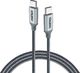 Kabel USB Choetech USB-C - USB-C 1.8 m Srebrny (6971824973099) 1