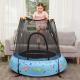 Trampolina ogrodowa inSPORTline dmuchana Nufino z siatką zewnętrzną 4 FT 120 cm niebieska 1