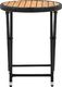 vidaXL Stolik herbaciany, czarny, 60 cm, rattan PE i drewno akacjowe 2