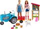 Lalka Barbie Mattel Barbie zestaw Farma Traktor z przyczepką, lalka Barbie z kurnikiem i Ken ze świnką 1