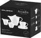 Florina Porcelanowy komplet do kawy filiżanki + imbryk + dzbanek do mleka + cukiernica Florina Arcadia 15 elementów 6