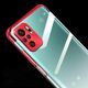 Hurtel Clear Color case żelowy pokrowiec etui z metaliczną ramką Xiaomi Redmi K40 Pro+ / K40 Pro / K40 / Poco F3 / Mi 11i czerwony 2