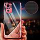 Hurtel Clear Color case żelowy pokrowiec etui z metaliczną ramką Xiaomi Redmi K40 Pro+ / K40 Pro / K40 / Poco F3 / Mi 11i czerwony 5