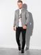 Ombre Bluza męska rozpinana z dzianiny strukturalnej B1214 - czarna M 3
