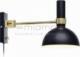 Kinkiet Markslojd Kinkiet lampa ścienna Markslojd Larry 1x60W E27 czarny / złoty 106970 1