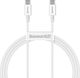 Kabel USB Baseus USB-C - USB-C 1 m Biały (BSU2849WHT) 1