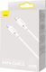 Kabel USB Baseus USB-C - USB-C 1 m Biały (BSU2849WHT) 4